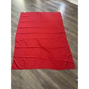 Vintage Holiday Tablecloth Jacquard Damask Red Rectangle 50”x69” Christmas